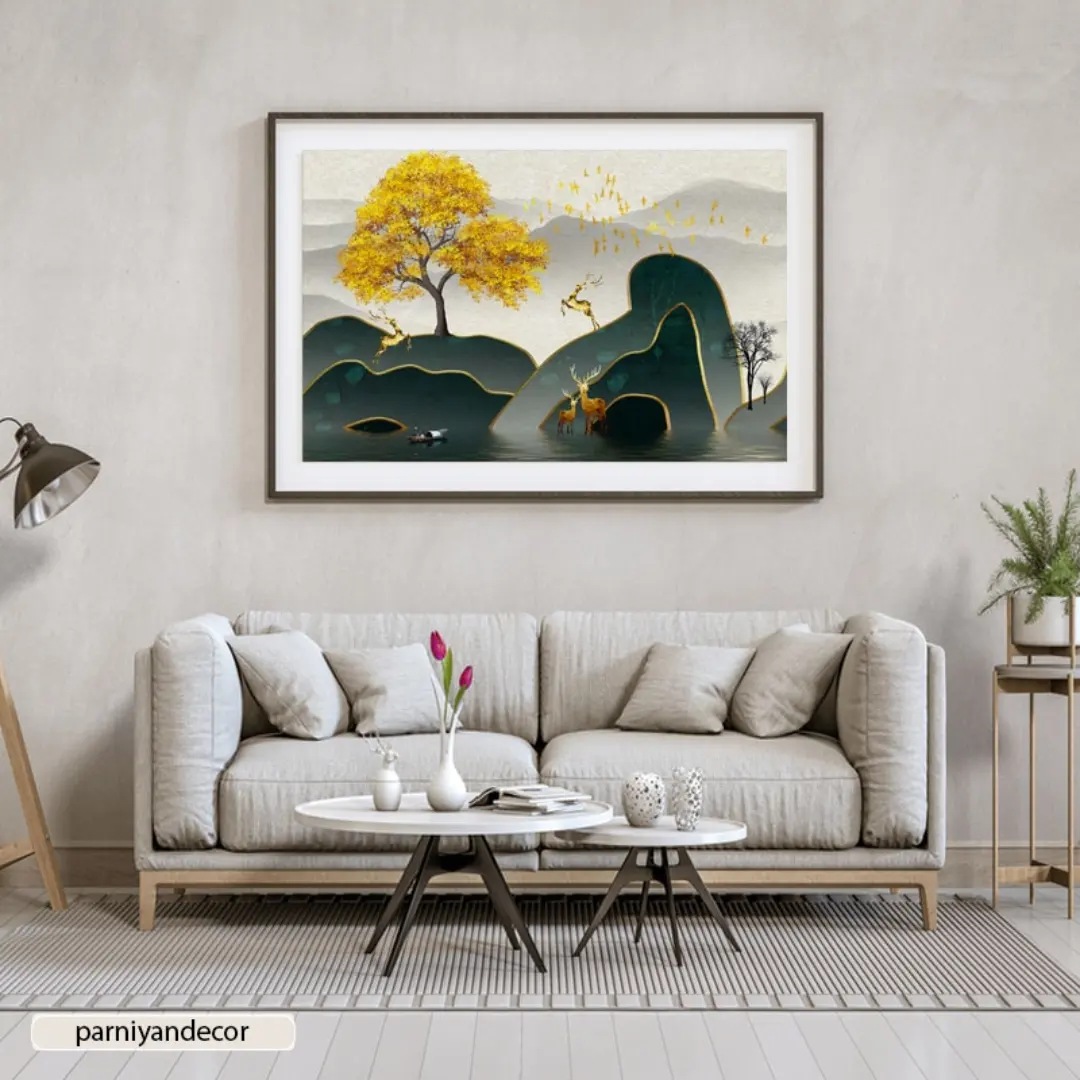 تابلو دکوراتیو عمودی منظره ۱۲۰ در ۶۰